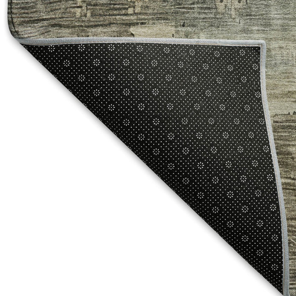 HomeRoots 8' X 10' Sage Gold Beige Abstract Washable Area Rug - Stylish, Durable, UV Protected & Easy Care 696090