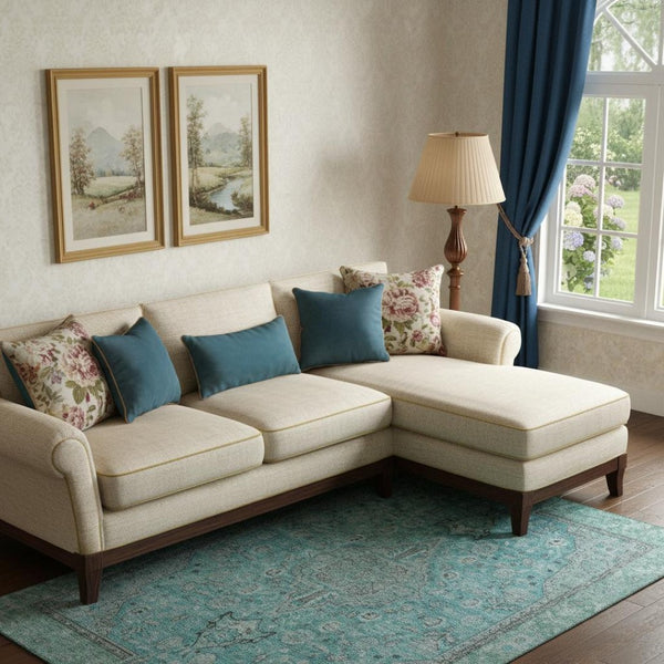 HomeRoots 9' X 12' Aqua and Gray Floral Medallion Area Rug - Washable, UV-Protected, Perfect for Busy Homes! 696097