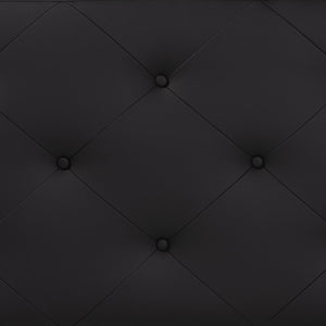 Baxton Studio Baxton Modern Twin Upholstered Headboard with Button-Tufted Design for Chic Bedroom Makeover Black BBT6431-Black-Twin HB