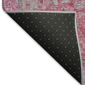 HomeRoots 10' X 14' Pink Mauve Floral Medallion Area Rug - Durable, Stain-Resistant & UV Protected Design 696128