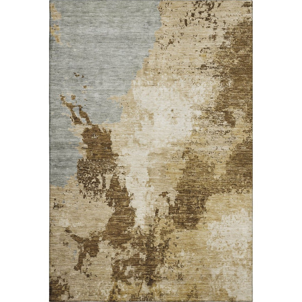HomeRoots 5' X 8' Modern Abstract Washable Area Rug - Durable, UV-Protected for High-Traffic Homes & Pets 696148
