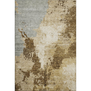 HomeRoots 9' X 12' Stylish Washable Area Rug in Brown, Beige & Gray - UV Protected for High-Traffic Spaces 696151