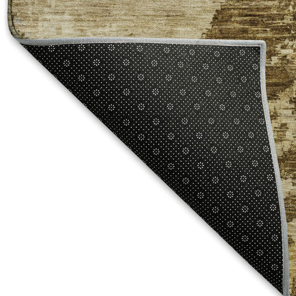 HomeRoots 9' X 12' Stylish Washable Area Rug in Brown, Beige & Gray - UV Protected for High-Traffic Spaces 696151