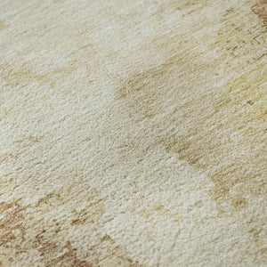 HomeRoots 10' X 14' Coral Ivory Beige Abstract Area Rug – Washable, UV Protected, Durable, Modern Design 696158
