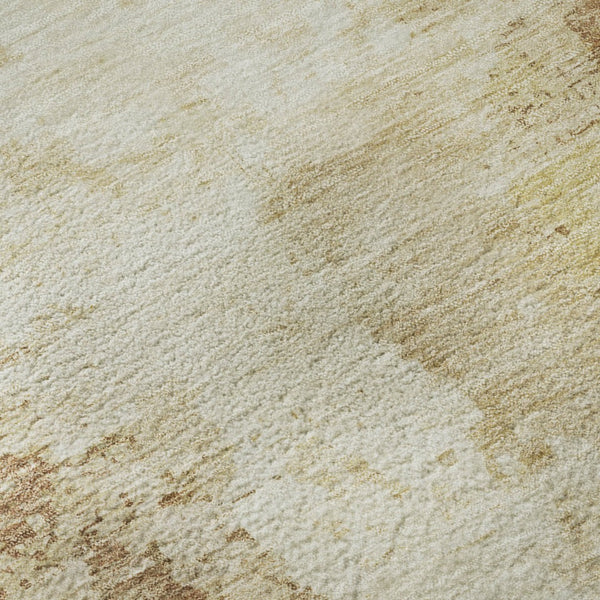 HomeRoots 10' X 14' Coral Ivory Beige Abstract Area Rug – Washable, UV Protected, Durable, Modern Design 696158
