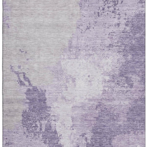 HomeRoots 9' X 12' Plum and Lavender Abstract Area Rug – Durable, Stain-Resistant with UV Protection for Homes 696163