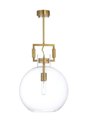 Chelsea House Glass Ball Pendant 27" H X 13" W Clear Globe Chandelier With Antique Detailing For Warm Lighting 69618