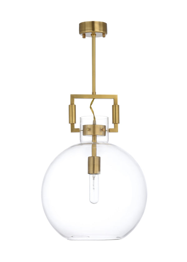 Chelsea House Glass Ball Pendant 27" H X 13" W Clear Globe Chandelier With Antique Detailing For Warm Lighting 69618