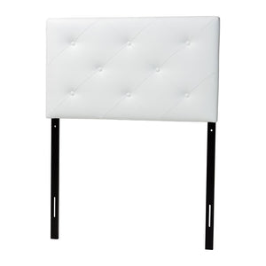 Baxton Studio Baxton Modern Twin Upholstered Headboard with Button-Tufted Design for Chic Bedroom Makeover Baltimore White BBT6431-White-Twin HB