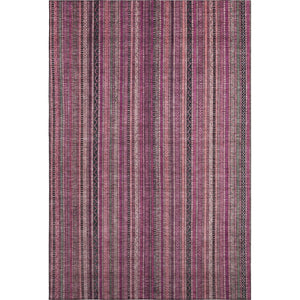 HomeRoots 5' X 8' Washable Striped Area Rug in Pink, Gray & Mauve - UV Protected, Soft, Durable for Any Room 696214