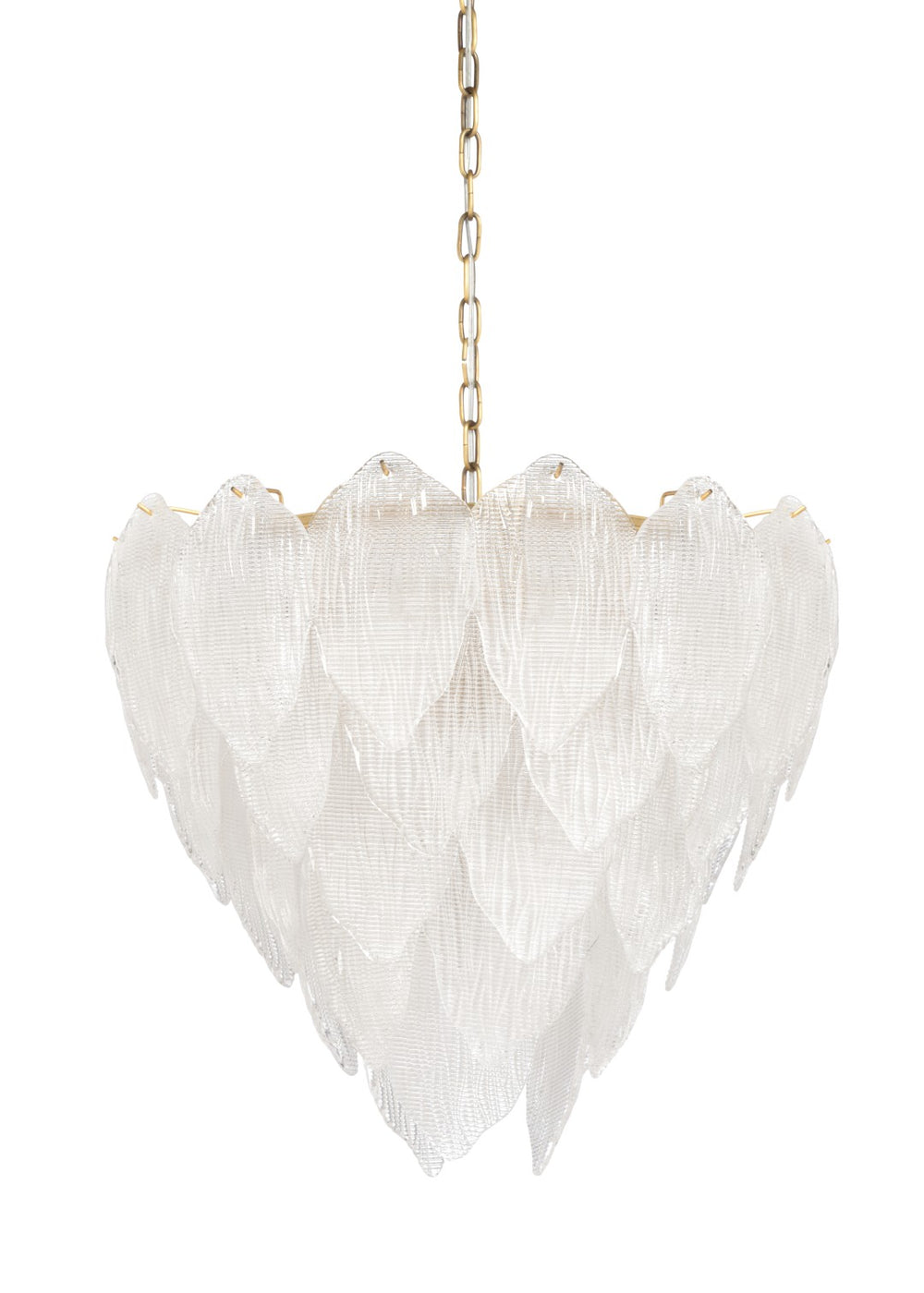 Chelsea House Soho Antique Brass 9-Light Chandelier With Frosted Glass Accents, 56" Chain, Timeless Elegant Glow 69623