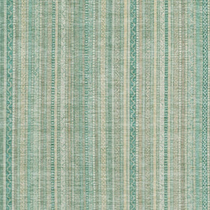 HomeRoots 9' X 12' Coastal-Inspired Aqua Beige Teal Striped Washable Area Rug with UV Protection & Soft Pile 696241