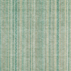 HomeRoots 10' Aqua Beige and Teal Striped Washable Area Rug - Durable, Stylish, UV-Protected for High Traffic Areas 696242
