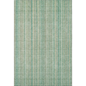 HomeRoots 10' Aqua Beige and Teal Striped Washable Area Rug - Durable, Stylish, UV-Protected for High Traffic Areas 696242