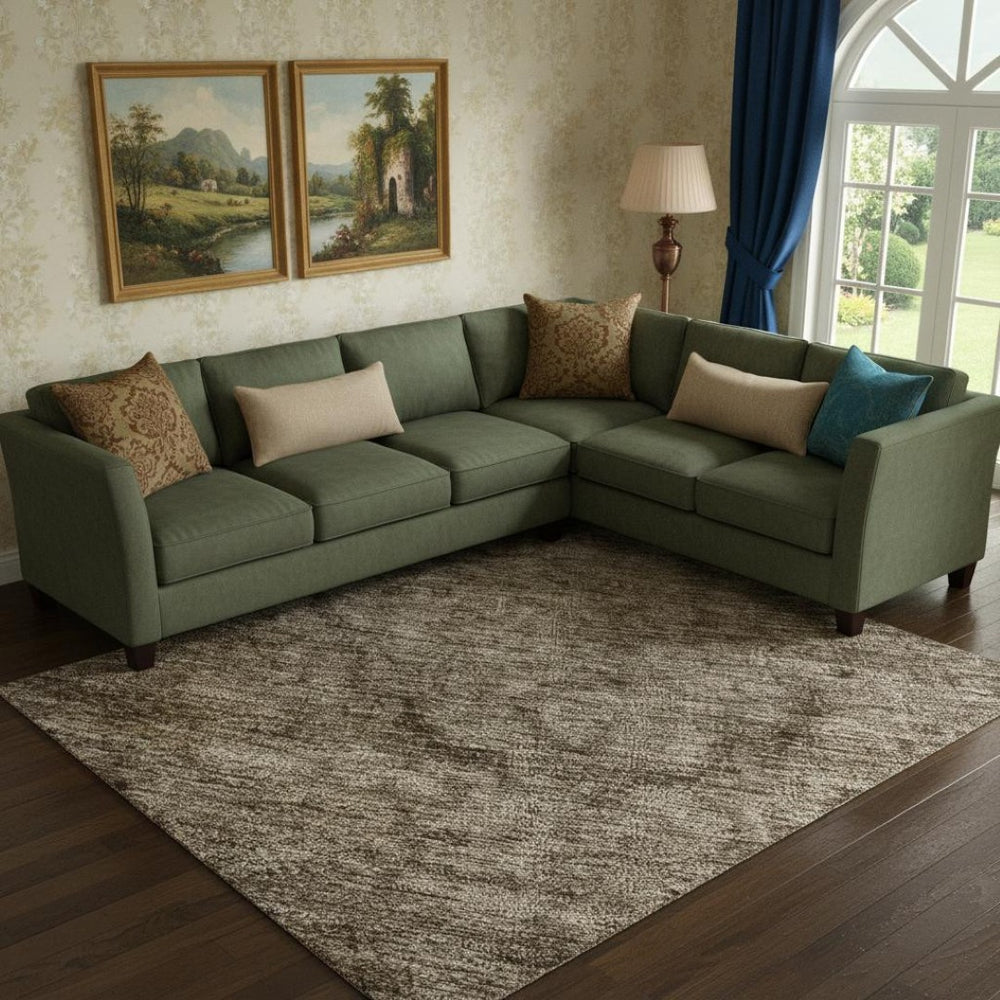 HomeRoots 10' X 14' Brown And Taupe Abstract Washable Area Rug - Durable, UV-Protected, Stain-Resistant Design 696260