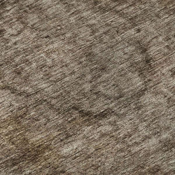 HomeRoots 10' X 14' Brown And Taupe Abstract Washable Area Rug - Durable, UV-Protected, Stain-Resistant Design 696260