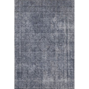 HomeRoots 9' X 12' Blue And Gray Abstract Area Rug - Washable, UV-Protected, Perfect for High-Traffic Rooms! 696265