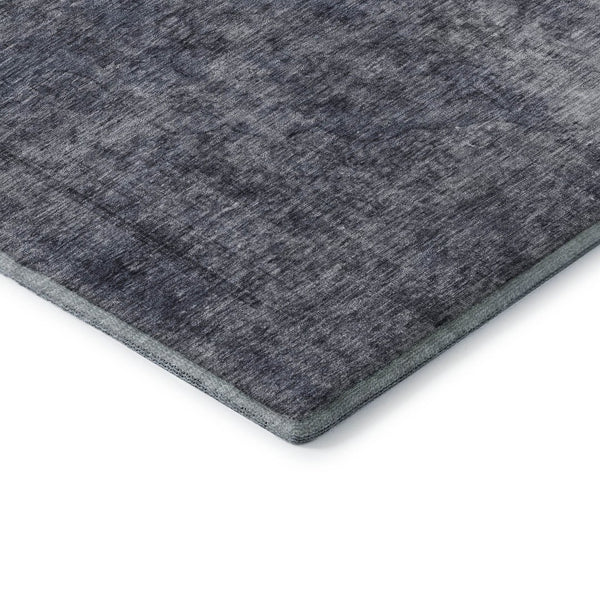 HomeRoots 9' X 12' Blue And Gray Abstract Area Rug - Washable, UV-Protected, Perfect for High-Traffic Rooms! 696265