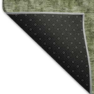 HomeRoots 10' X 14' Green and Silver Abstract Area Rug – Washable, UV Protected, and Stain-Resistant Design 696272
