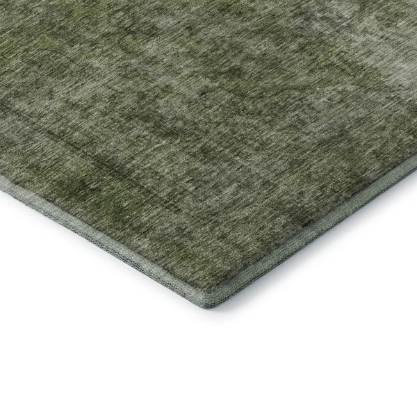HomeRoots 10' X 14' Green and Silver Abstract Area Rug – Washable, UV Protected, and Stain-Resistant Design 696272