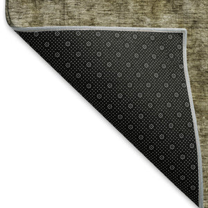 HomeRoots 8' X 10' Pewter and Silver Abstract Washable Area Rug – Stylish, Durable, UV-Protected for Homes 696276
