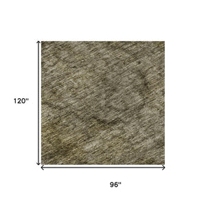 HomeRoots 8' X 10' Pewter and Silver Abstract Washable Area Rug – Stylish, Durable, UV-Protected for Homes 696276