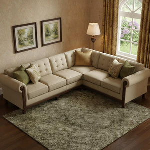 HomeRoots 9' X 12' Durable Pewter and Silver Abstract Area Rug - Stain-Resistant, UV-Protected, Easy-Care Design 696277