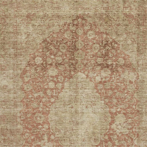 HomeRoots 5' X 8' Rust Medallion Area Rug - Washable, UV Protected, Durable for High-Traffic Homes & Style 696310