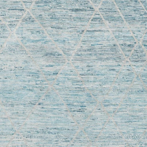 HomeRoots 8' X 10' Teal Beige and Ivory Abstract Geometric Area Rug - Washable, UV-Protected, Pet-Friendly! 696336