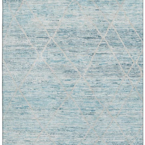 HomeRoots 10' Teal Beige Ivory Abstract Geometric Washable Area Rug – Durable, UV Protected & Stain Resistant! 696338