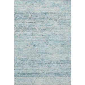 HomeRoots 10' Teal Beige Ivory Abstract Geometric Washable Area Rug – Durable, UV Protected & Stain Resistant! 696338