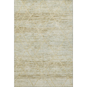 HomeRoots 8' X 10' Wheat Beige & Gold Abstract Geometric Area Rug - Washable, UV Protected, Stain Resistant! 696342