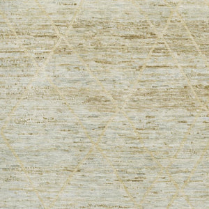 HomeRoots 9' X 12' Stylish Wheat Beige and Gold Abstract Geometric Area Rug - Washable, UV Protected, Durable Design 696343
