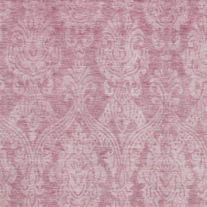 HomeRoots 5' X 8' Pink & Ivory Damask Washable Area Rug - UV Protected, Stylish, Durable & Easy Care Solution 696370
