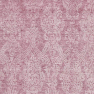 HomeRoots 8' X 10' Pink and Ivory Damask Washable Area Rug – Durable, Stylish, UV-Protected for Busy Homes 696372