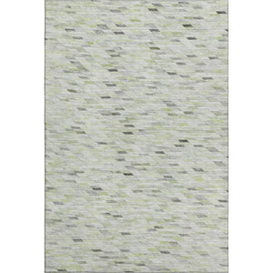 HomeRoots 8' X 10' Geometric Area Rug in Green, Gray & Ivory – Washable, UV-Protected, Durable for Busy Homes 696390