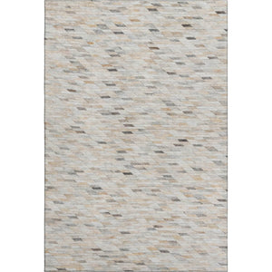 HomeRoots 10' X 14' Linen Gray and Ivory Geometric Area Rug – Washable, UV Protected, Perfect for High Traffic Homes 696398