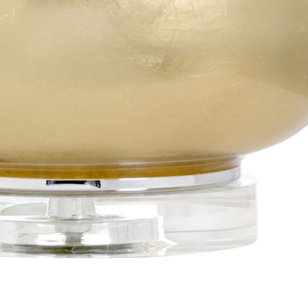 Chelsea House Leafed Artisan Glass Lamp With Hand-Applied Gold Leaf, 27" Ambient Table Light For Elegant DéCor 69641