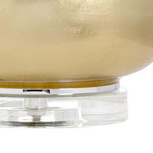 Chelsea House Leafed Artisan Glass Lamp With Hand-Applied Gold Leaf, 27" Ambient Table Light For Elegant DéCor 69641