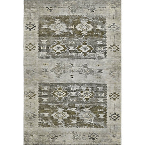 HomeRoots 10' Southwestern Washable Area Rug in Brown Taupe & Beige – UV Protected, Durable & Stylish Home Accent 696422