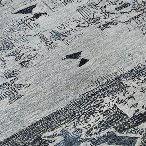 HomeRoots 8' X 10' Southwestern Washable Area Rug in Blue, Ivory & Gray – Stylish, Durable, UV Protected Design 696426