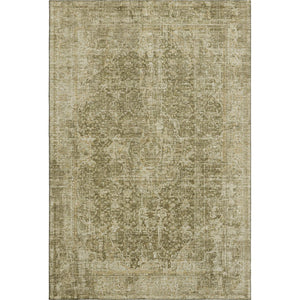 HomeRoots 8' X 10' Brown Floral Medallion Area Rug - Washable, Stain Resistant, UV Protected for Busy Homes 696438