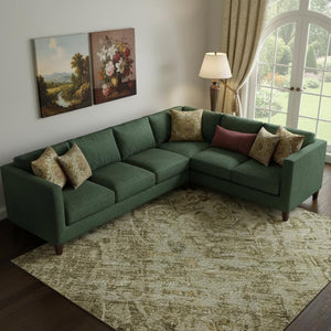 HomeRoots 10' X 14' Floral Medallion Washable Area Rug - UV Protected, Stain-Resistant, Pet-Friendly Design 696440