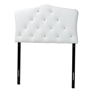 Baxton Studio Baxton Studio Rita Twin Size Headboard - Modern White Faux Leather with Button-Tufted Elegance BBT6503-White-Twin HB