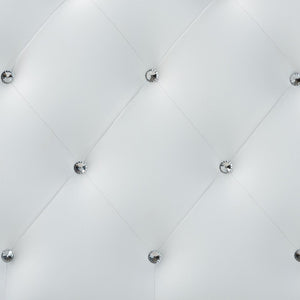 Baxton Studio Baxton Studio Rita Twin Size Headboard - Modern White Faux Leather with Button-Tufted Elegance BBT6503-White-Twin HB