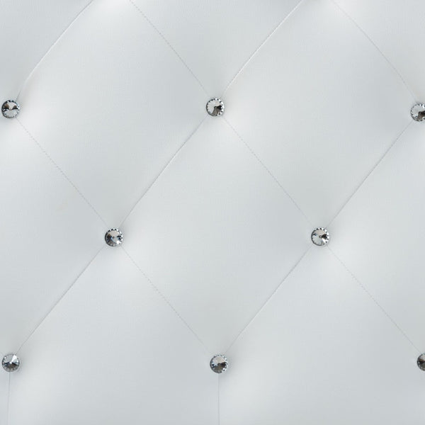 Baxton Studio Baxton Studio Rita Twin Size Headboard - Modern White Faux Leather with Button-Tufted Elegance BBT6503-White-Twin HB