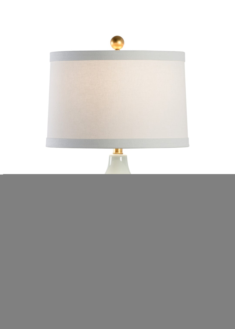 Chelsea House Gourd Celadon Glazed Table Lamp With Antique Gold Leaf Base — 27" Sculptural Ambient Accent Light 69650