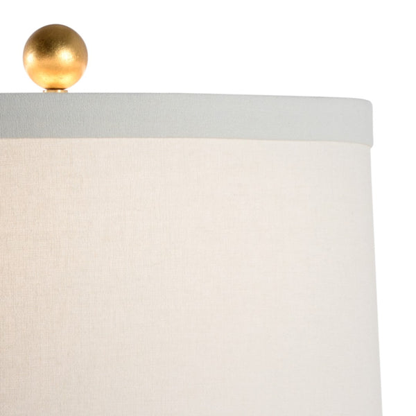 Chelsea House Gourd Celadon Glazed Table Lamp With Antique Gold Leaf Base — 27" Sculptural Ambient Accent Light 69650