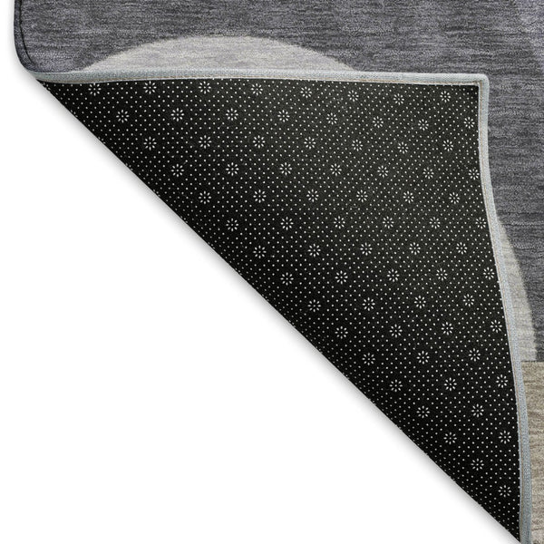 HomeRoots 8' X 10' Washable Geometric Area Rug in Purple, Gray & Beige - Durable, Stain-Resistant & UV Protected! 696576