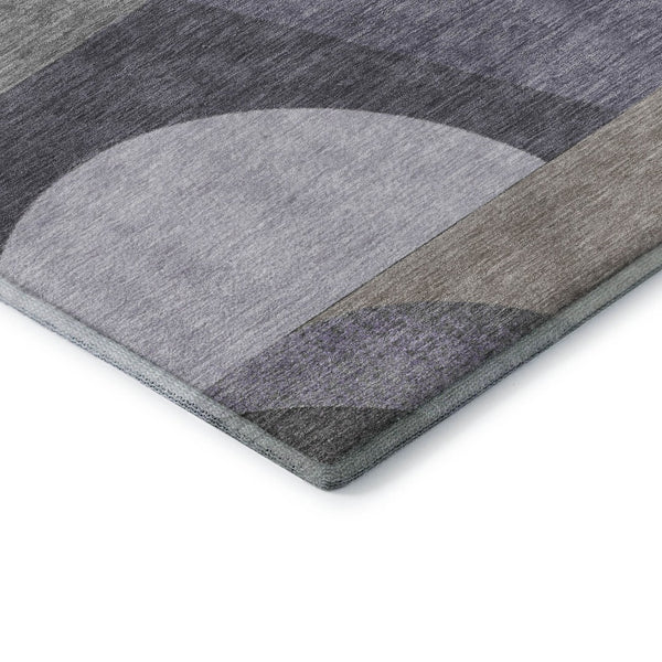 HomeRoots 10' X 14' Geometric Area Rug in Purple, Gray & Beige - Durable, Washable, UV Protected & Non-Slip 696578